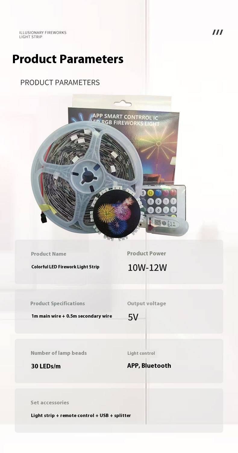 Tira de luces LED RGB USB de 5 V: aplicación inteligente, Bluetooth, control remoto por infrarrojos, sincronización de sonido, chip SMD 5050 (30 LED/m), vida útil de 50 000 h, no impermeable._voghion.com
