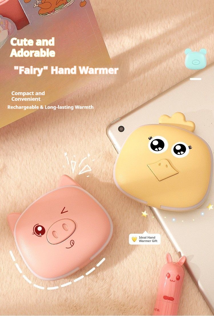USB Hand Warmer – Cute Animal Heating Pad With Built-in 1200mAh Battery, Portable & Fast Heating For Home/Office/Travel (Sheep/Corgi/Mirror Design)_voghion.com