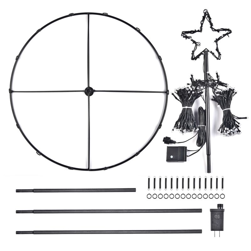 5 Ft Cone Christmas Tree with Light_voghion.com