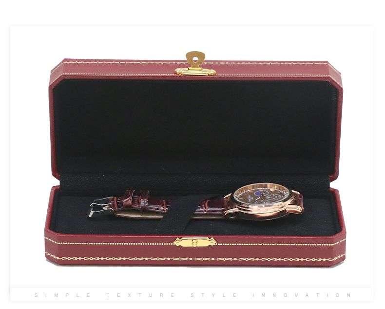 Rectangular Watch Box Classical Necklace High-end Gift Box Pu Clamshell Watch Storage Jewelry Box_voghion.com