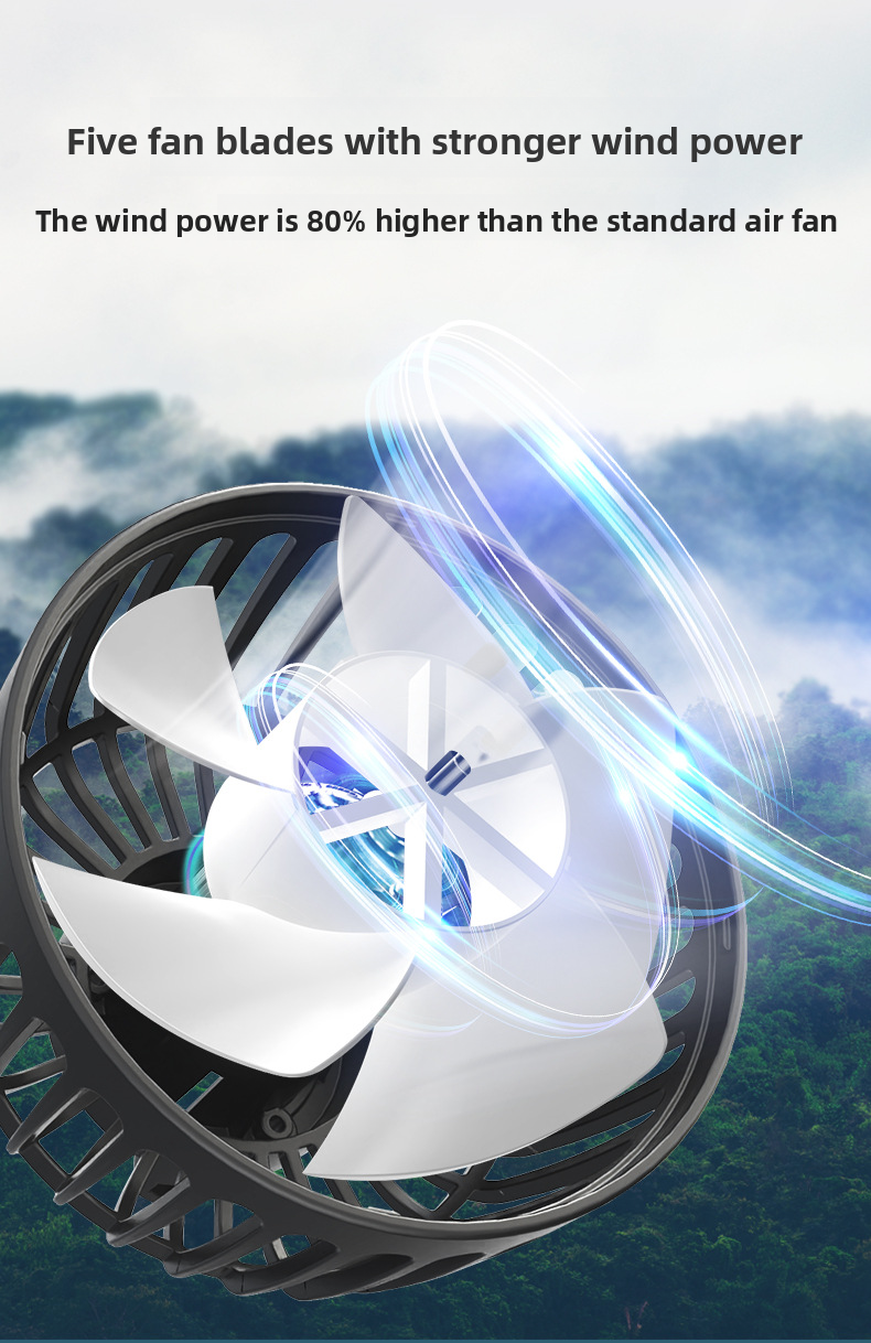 F4207 Rear Dual Head Fan USB Car Vehicle Use_voghion.com