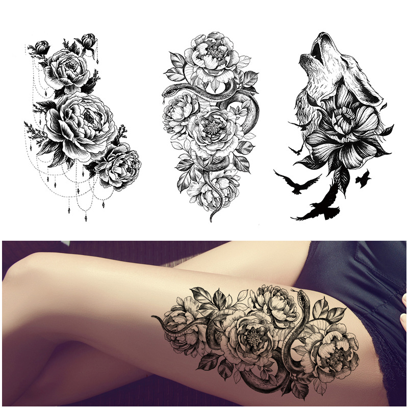 Tattoo Stickers Waterproof DIY Body Art Stickers Sketch East China 3D Tattoo Stickers Temporary Tattoo Fake Ta_voghion.com