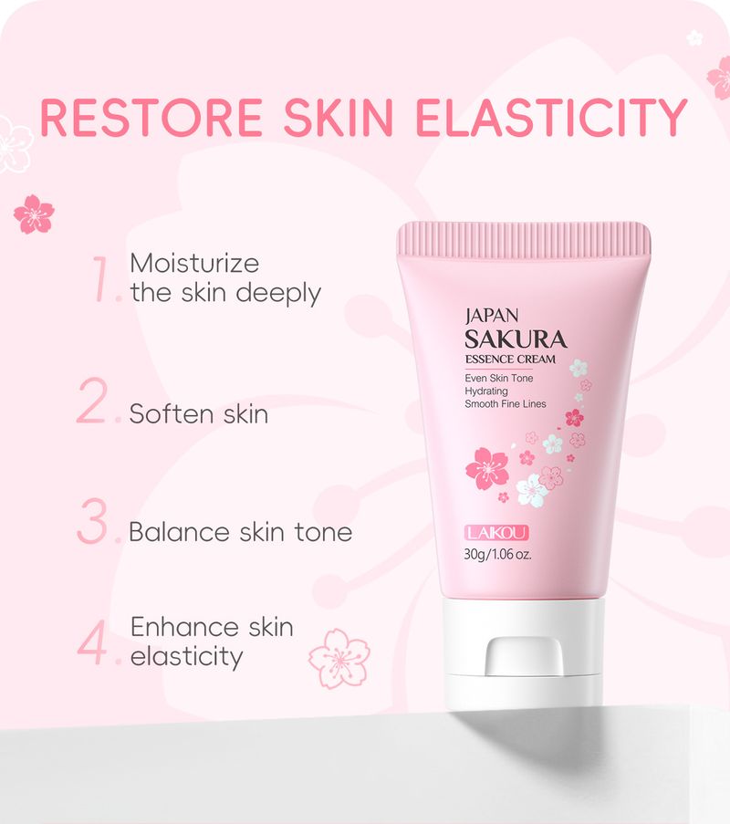 LAIKOU Japanese Sakura Moisturizing Essence Cream 30g Hydrating Care Face Moisturizer Cream_voghion.com