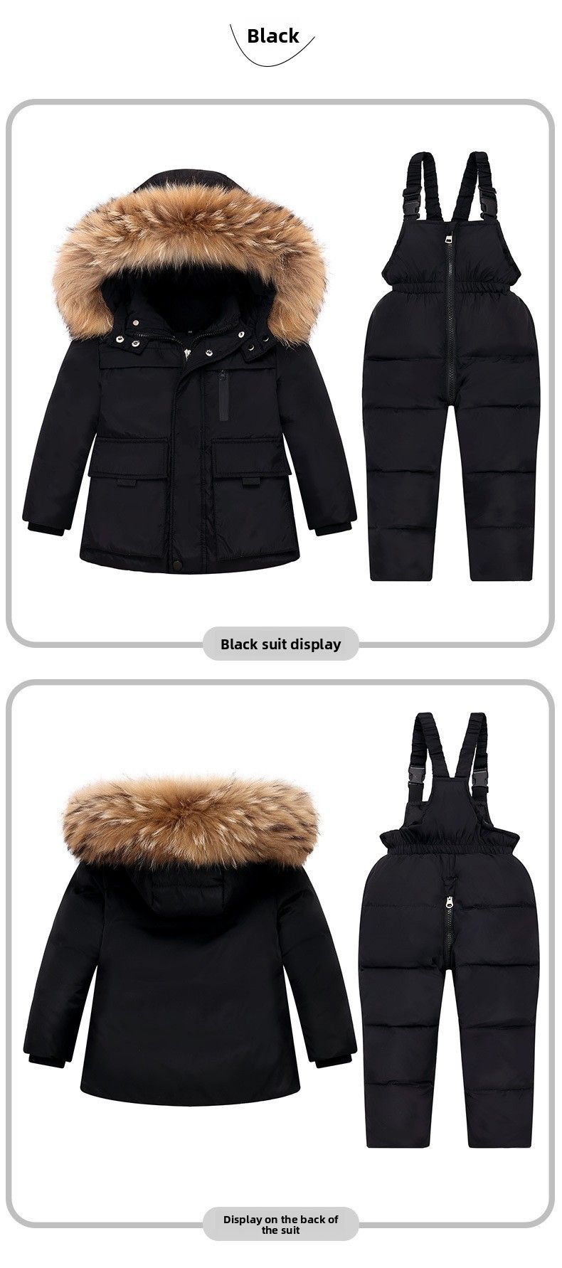 Piumino per bambini 2025, neonato, 1-5 anni, ragazzi e ragazze, nuovo set invernale in due pezzi, top + tuta_voghion.com