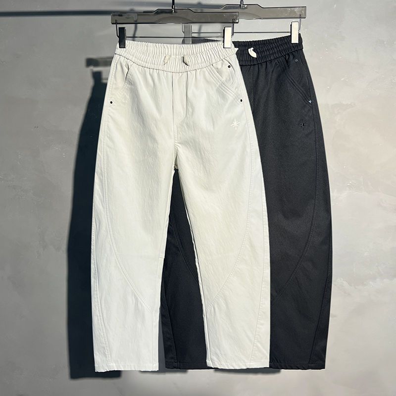 Premium Products 2024 Autumn And Winter New Straight Leg Casual Pants Men's Thick Sports Sweatpants Youth Drawstring Harem Pants Look Taller_voghion.com