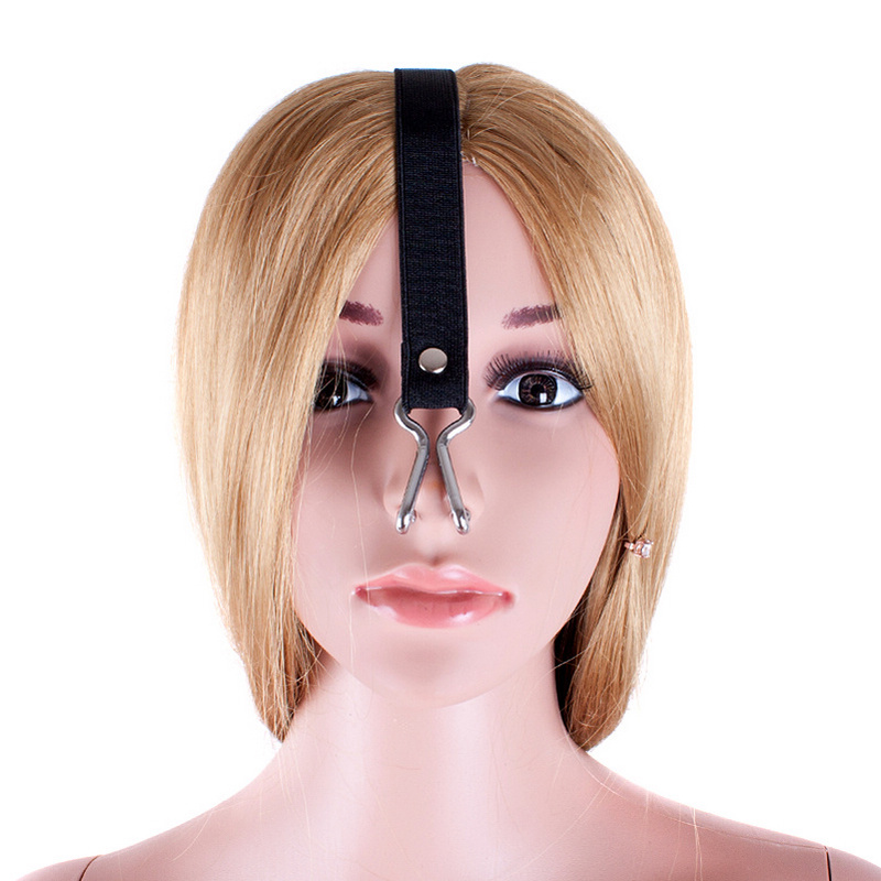Steel SM Stainless Nose Hook Bondage Sex Toy for Couples Unisex Slave Training Role Playing Elastic Strap_voghion.com