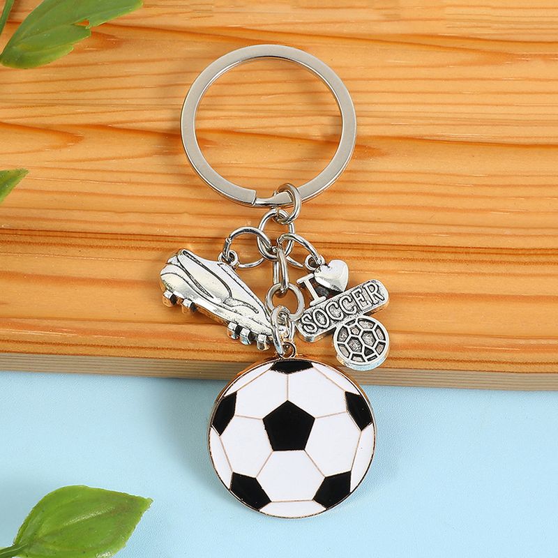 Portachiavi commemorativo in lega con ciondolo a forma di goccia per appassionati di sport calcistici, borsa per la scuola, accessori_voghion.com