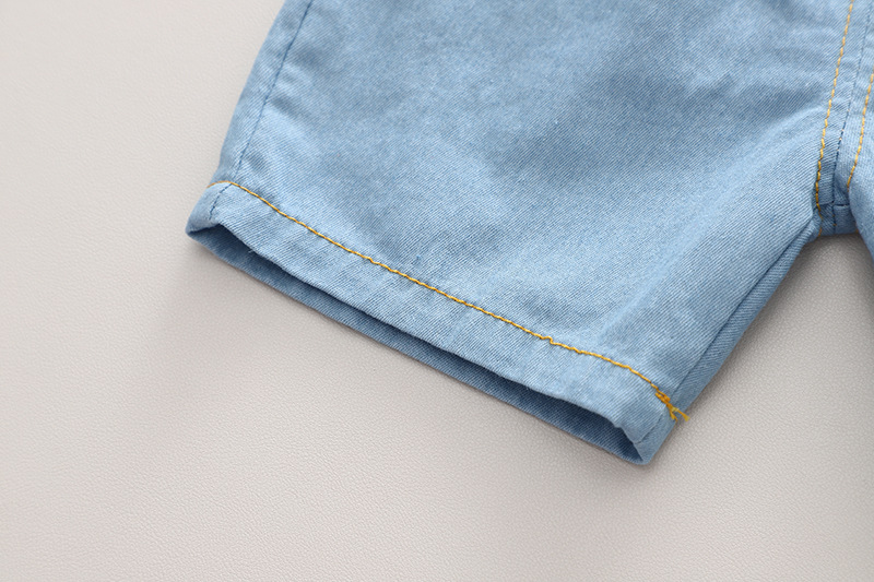 Ropa infantil popular, traje de manga corta de color liso para niños, ropa de trabajo para niños, pantalones casuales, camisa, traje de dos piezas_voghion.com