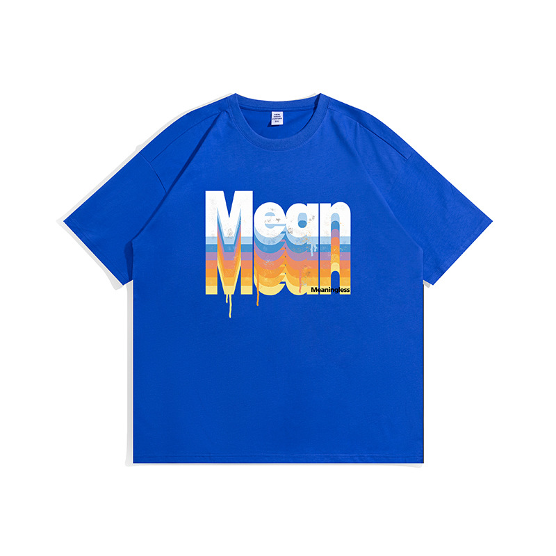 Men's Clothing Round Neck Short Sleeve t Shirt Spring And Summer Heavy 220g Loose Large Size Couple Bottoming Shirt_voghion.com