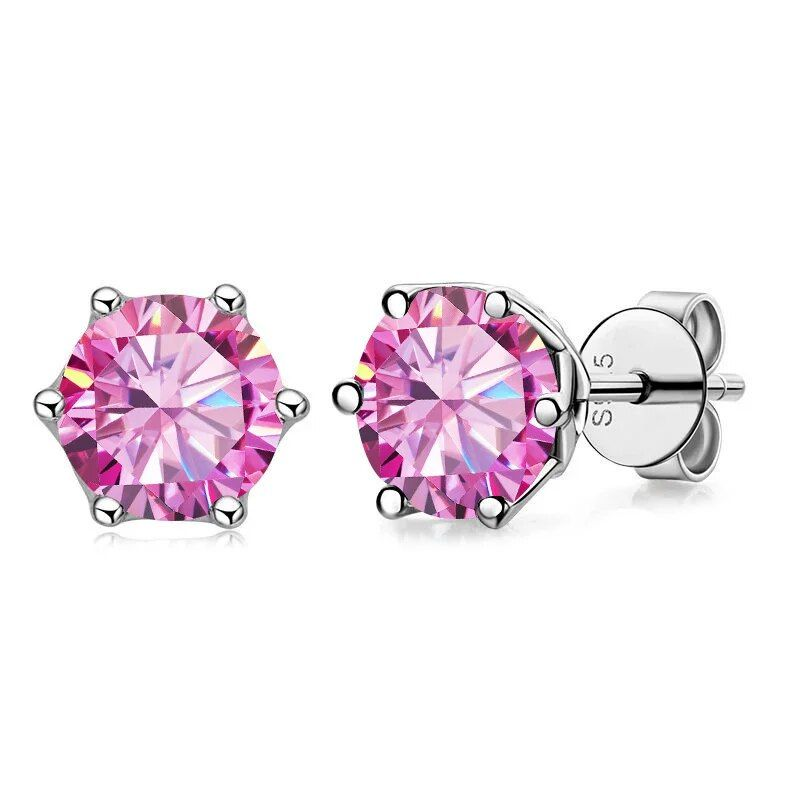 Tancise Gerçek 1 CT D Renk Moissanite Küpe Kadınlar İçin En İyi Kalite Sterg Sier Sparkg Düğün Takısı_voghion.com