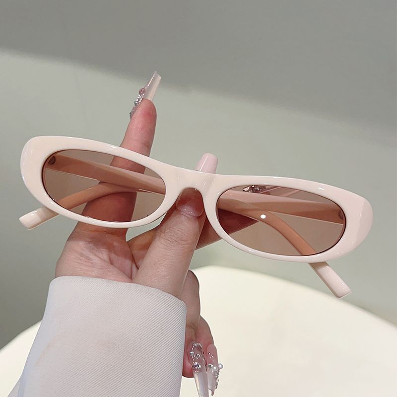 Personalized Oval Narrow Frame Sunglasses Retro Casual Driving Anti-glare Sunglasses_voghion.com