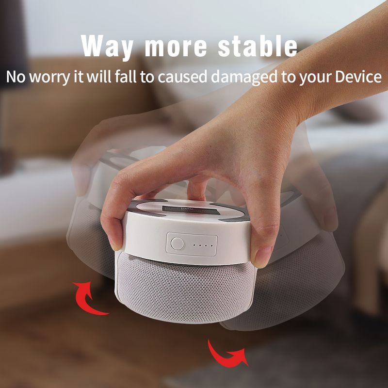 Bärbart uppladdningsbart Alexa Smart Speaker Stand för Echo Dot 3rd 5200mAh/10400mAh batteribas_voghion.com