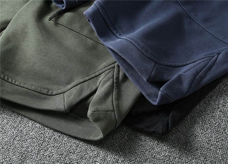Lässige, schwere, stark gewaschene Arbeitskleidungs-Shorts für Herren, trendige, einfarbige Jogginghose aus Baumwolle, Retro-Fünf-Punkt-Hose_voghion.com