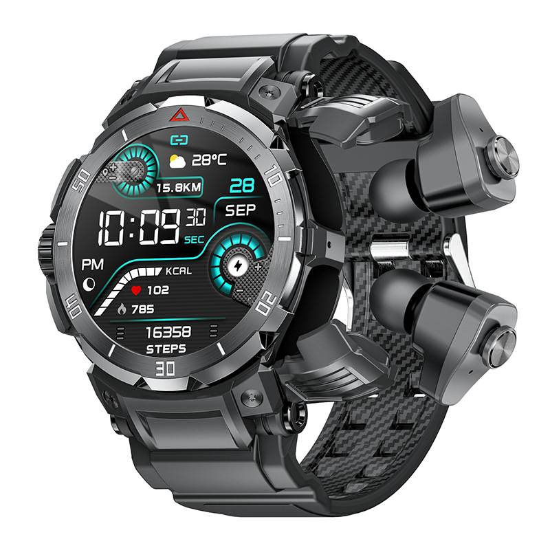 GT100PRO Smartwatch TWS In-Ear-Kopfhörer 2-in-1 Sportuhr Bluetooth Anruf Herzfrequenz_voghion.com