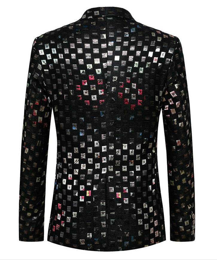New Product Fashion European-USA Style Black Blazers Men's Hot Stamping Printing Long Sleeve Slim Suit Jacket M-6XL_voghion.com