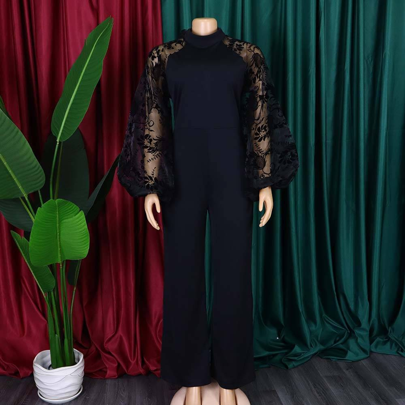 Mesh Jumpsuit Women White Overalls Party Lace Rompers New In Bodysuit One Piece Long Sleeve Summer Long Pants Y2k Spring Work_voghion.com