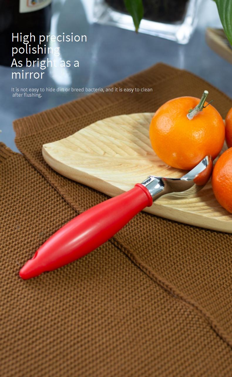 Cucchiaio per gelato e frutta in acciaio inox - Dosatore professionale a doppia faccia per preparare perfetti gelati, sorbetti e palline di anguria (lavabile in lavastoviglie)_voghion.com