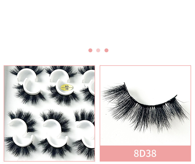 8D Fluffy False Eyelashes - 6-Pair Set (Natural & Voluminous, Messy Wispy Look, Ultra-Lightweight For Everyday Glam)_voghion.com