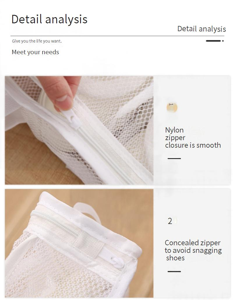 Washing Machine Shoe Bag - Shape Protection Laundry Organizer With Hanging Hook & Breathable Mesh For Sneakers & Shoes_voghion.com