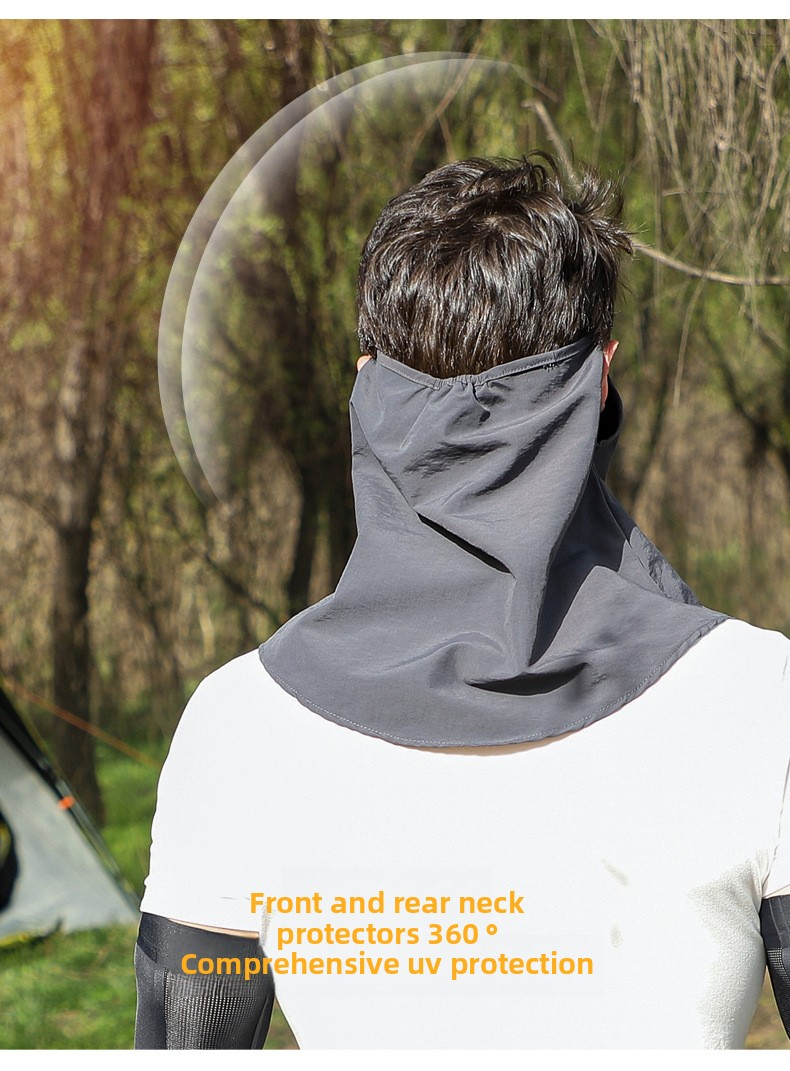 Men's Summer Outdoor Hat With Ear-Loop Face Mask - Wide Brim UPF 50+ Sun Protection For Hiking & Fishing (Mosquito-Proof Design)_voghion.com