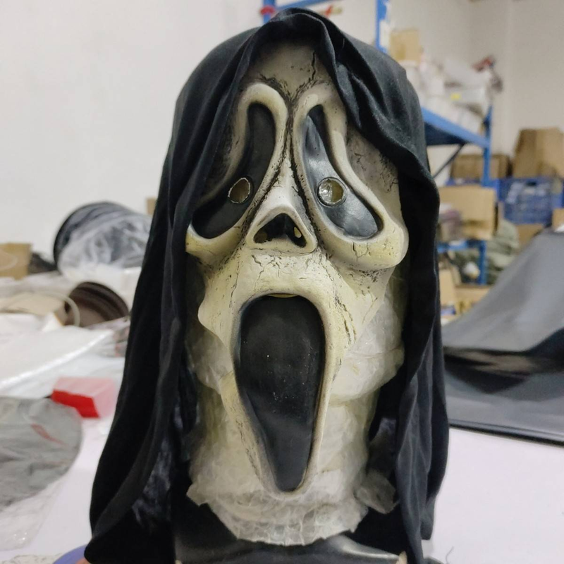 Maska lateksowa Premium Scream – przerażający dodatek na imprezę halloweenową z realistycznymi detalami_voghion.com