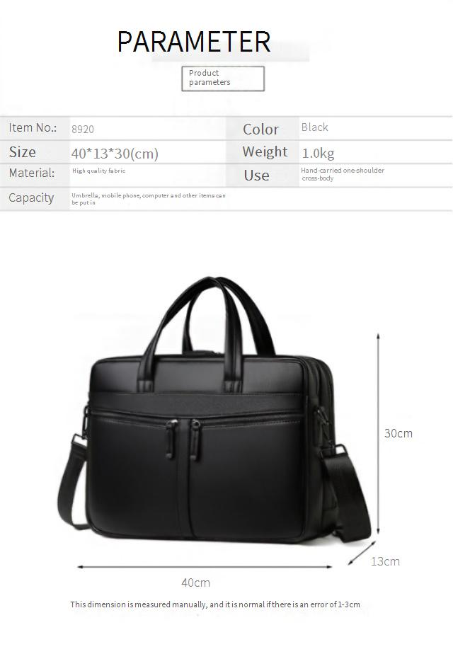 Valigetta professionale da lavoro a 3 strati resistente all'acqua per laptop da 16 pollici - Grande capacità, elegante pelle PU con fodera in poliestere_voghion.com