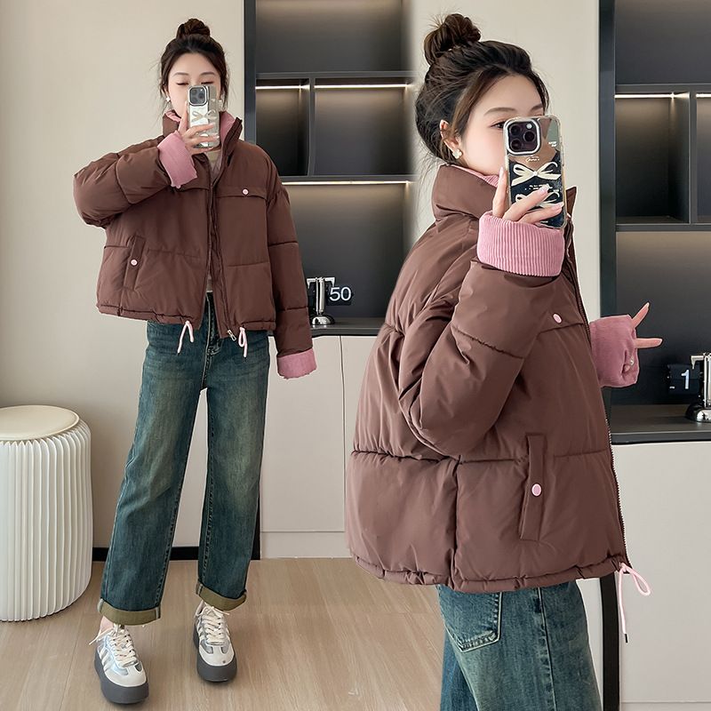 Piumino corto invernale da donna in stile militare, cappotto trapuntato spesso e ampio, capospalla casual alla moda per donna_voghion.com