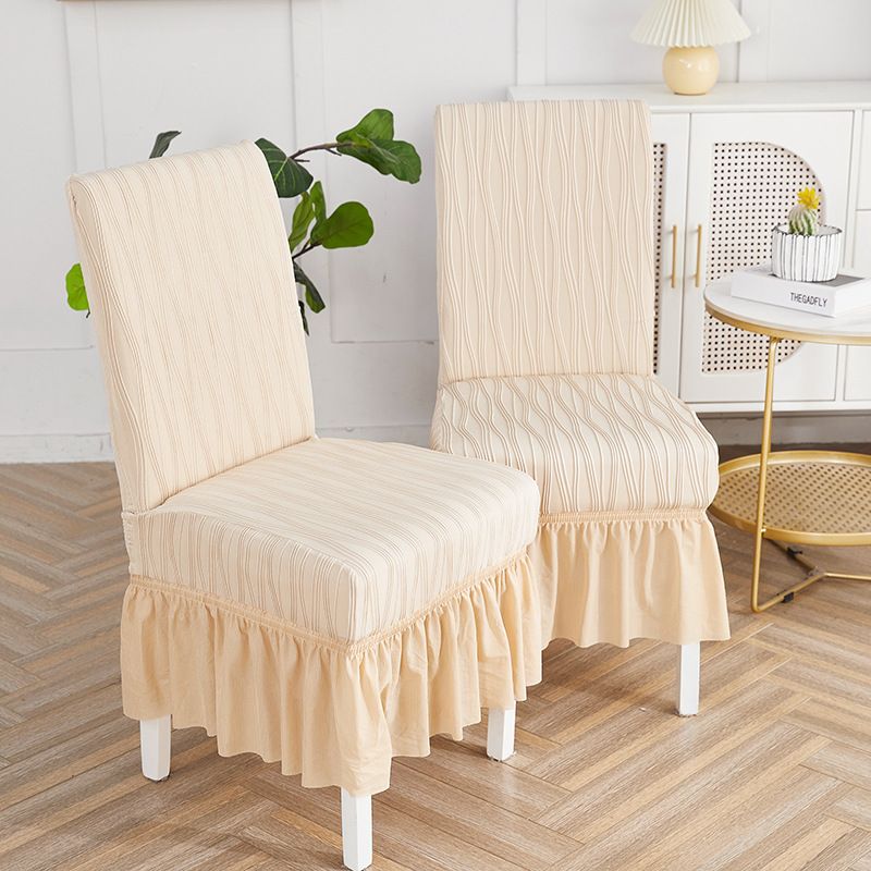 Stretchable Elastic Dining Chair Covers Set - Dustproof, Breathable & Cool-Touch Polyester Fabric, Universal Fit For Home, Hotel & Restaurant_voghion.com