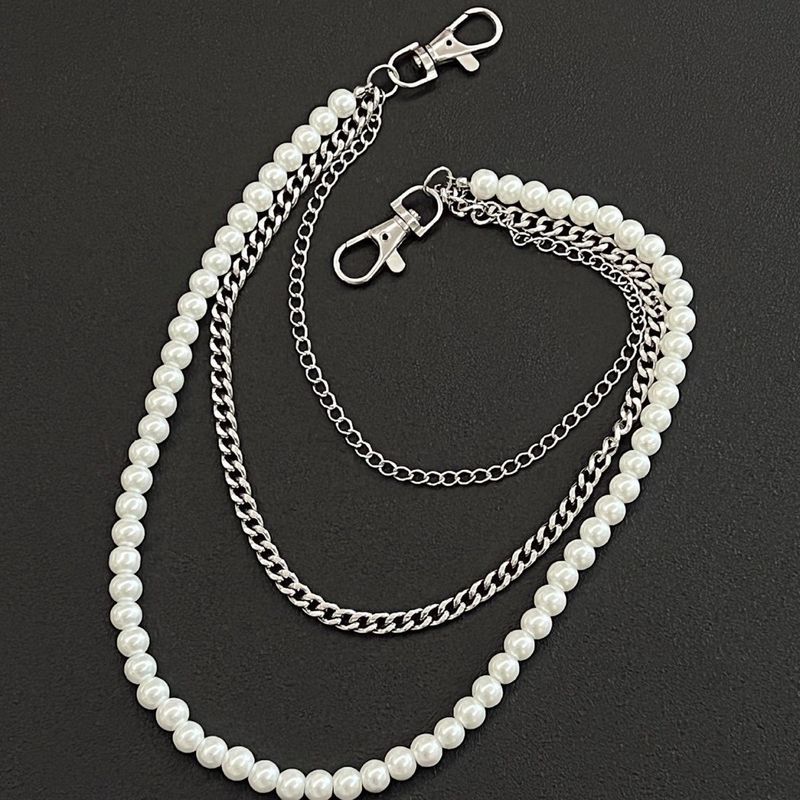 Catena per pantaloni con catena in metallo versatile, catena per pantaloni con catena a strato singolo per gioielli da donna_voghion.com