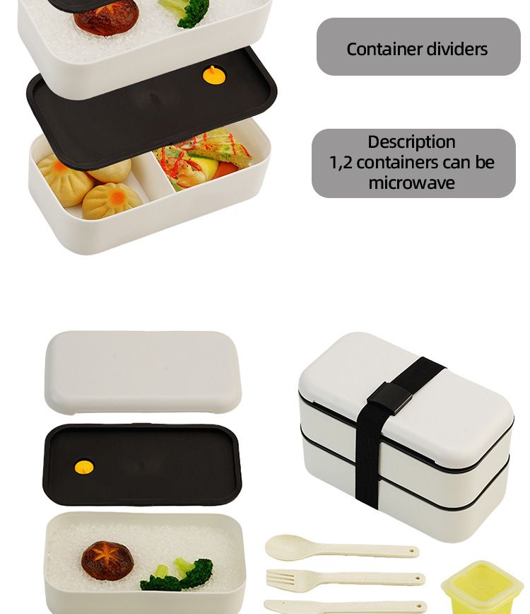 Lunch Box For Office Workers Microwaveable Compartmentalized Large Capacity Set Outdoor Lunch Box_voghion.com