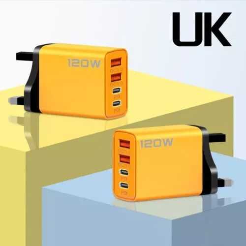 120W Schnellladung 4 Ports Handy-Ladegerät QC3.0 USB TypeC Ladegeräte Adapter_voghion.com