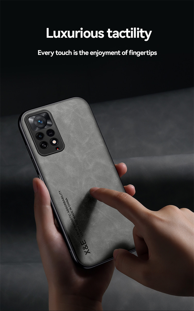 Luksus retro skinnveske til Xiaomi Redmi Note 11 Pro 11S 10S 10 11T Pro 9 9s K50 K40 K30 10C myk silikonrammetelefon_voghion.com