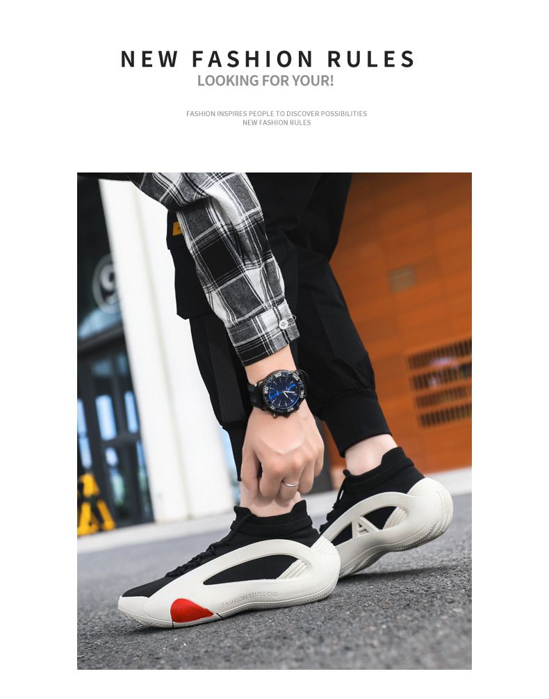 Socken Schuhe Mesh Fin Bequeme Plattform Casual Daddy Schuhe Sommer Neue Leichte Persönlichkeit Balance Herrenschuhe_voghion.com