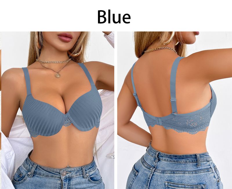 Lace Push-Up Bra With Comfort Fit - Sexy & Supportive Underwire For Women, Breathable Cotton, Full Coverage, Back Smoothing Design_voghion.com