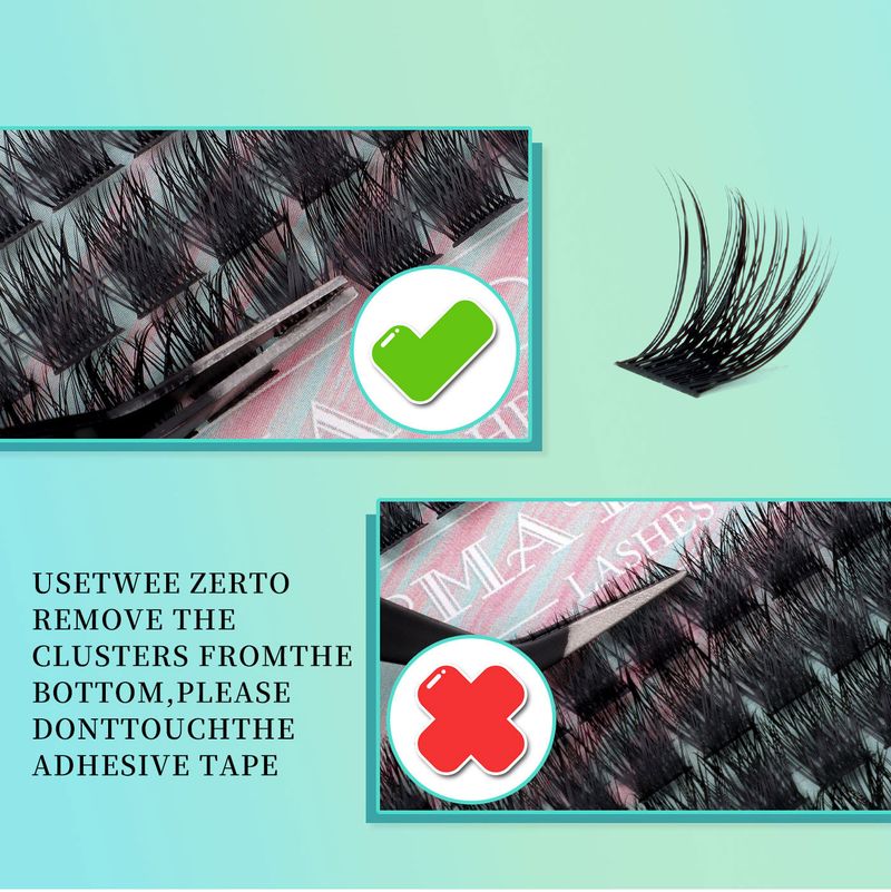 False Eyelashes False Eyelash Extension Suit Single Cluster Hair 144 Cluster Thick Big Eyes_voghion.com