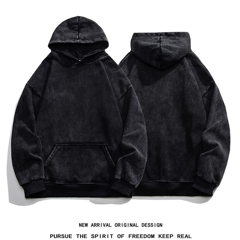 High Street Vibe Fleece Thickened Sweater Men's Ruffian Handsome High Sense_voghion.com