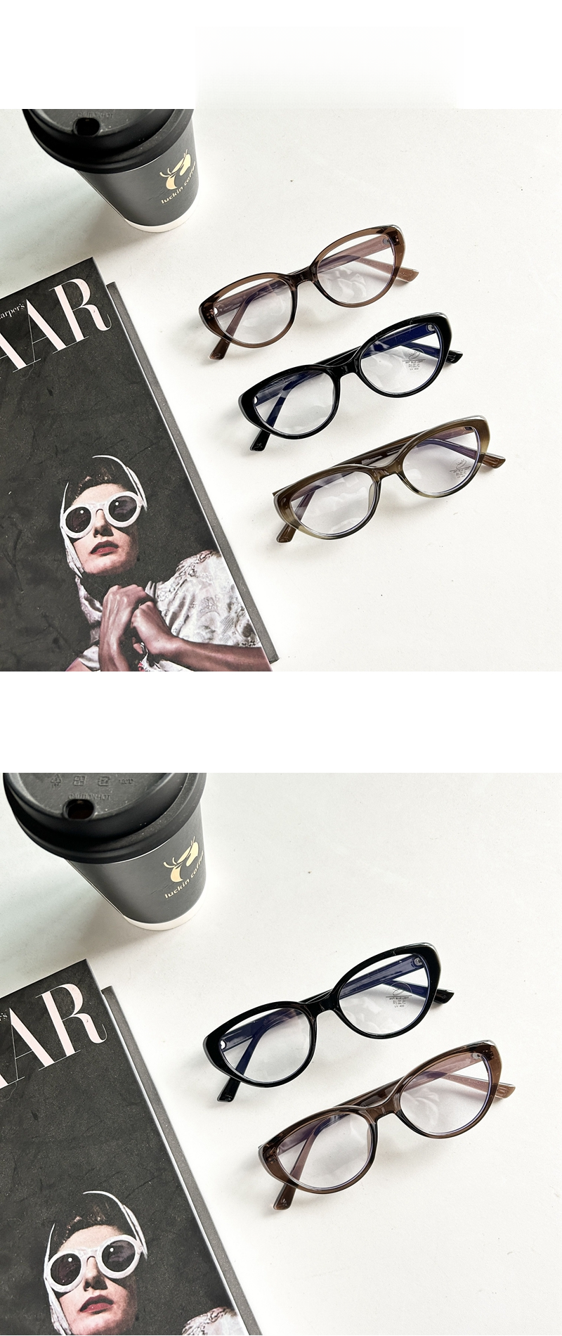 Women's Eyeglasses For Degrees, Melad Style Y2K Anti Blue Light Natural Color Teal Frames_voghion.com