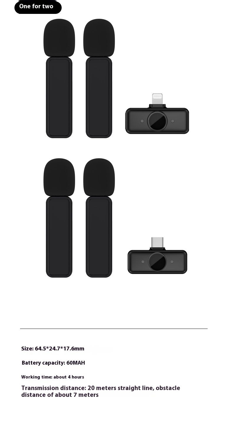 H3 magnetiline juhtmevaba lavalier mikrofon kolmetasemelise mürasummutusega, laetava mobiiltelefoni salvestusega, välitingimustes_voghion.com