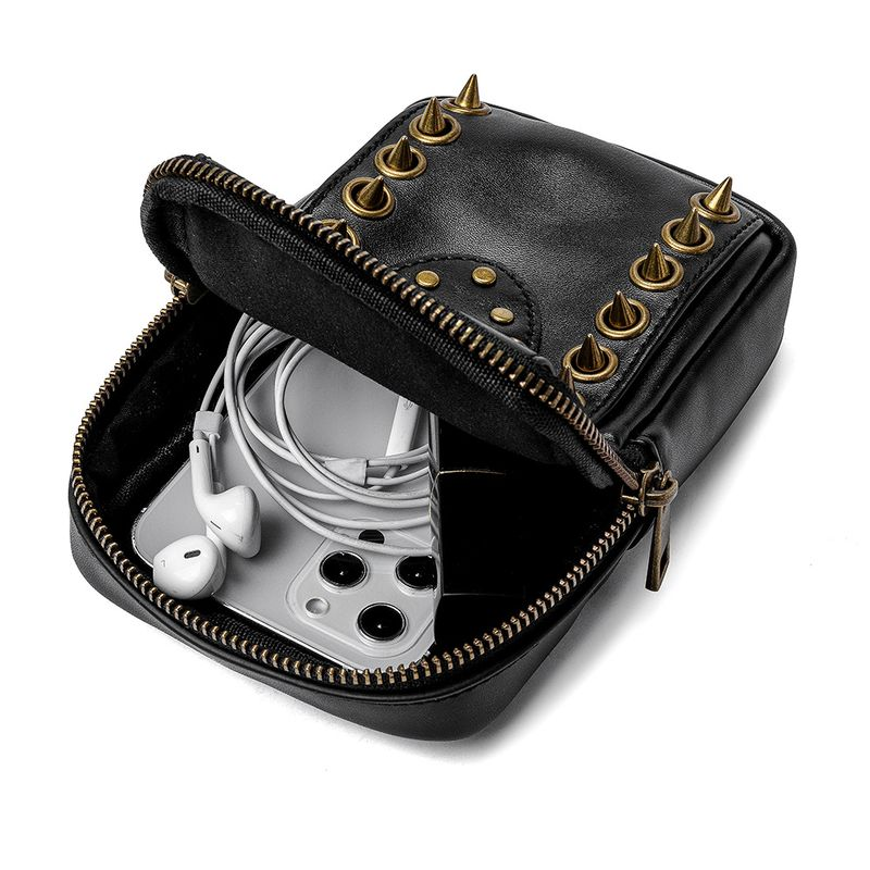 Chongsukei Nuova borsa da donna con tracolla e rivetto a forma di teschio, per telefono all'aperto, con design personalizzato e versatile_voghion.com