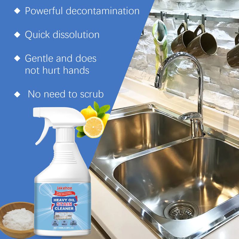 Jakehoe Heavy Oil Cleaning Agent, Household Stove Kitchen Hood To Remove Oil Stains Multi-Functional Cleaning Agent_voghion.com