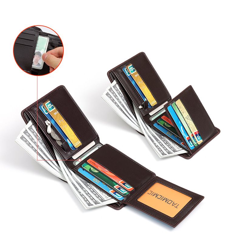 Men's Vintage Leather Wallet - Slim Bifold With Money Clip, 12 Card Slots & Large Capacity, Durable Stitched Design_voghion.com