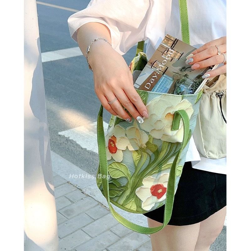 Tela di alta qualità per donna, nuovo secchiello di grande capacità, borsa a mano alla moda, tracolla e spalla casual e versatile_voghion.com