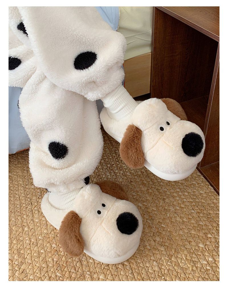 Pantofole invernali per bambini in cotone caldo per bambini, divertenti cartoni animati, cane maestro, scarpe in cotone di peluche_voghion.com