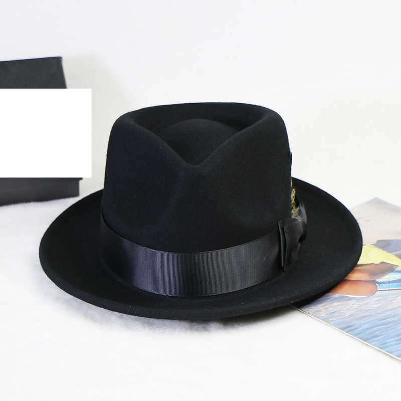 Autumn and winter woolen all-purpose hat jazz hat mortarboard hat_voghion.com