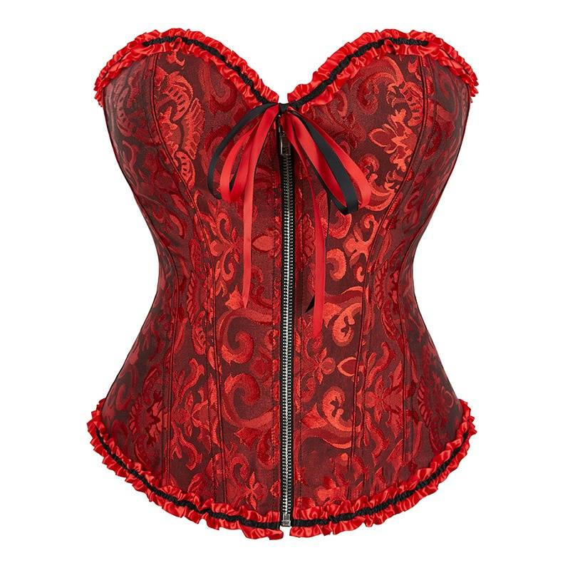 Dammekleeder Reißverschluss Bodyshaper Bauchkontroll Korsett Brautkleed Palast Taille Hochzäitskleed Korsett_voghion.com