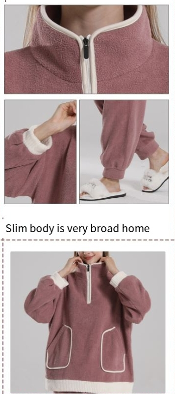Women's high end bayberry velvet couple pajamas autumn and winter thickened outer wear men's and women's pajamas couple home clothes_voghion.com