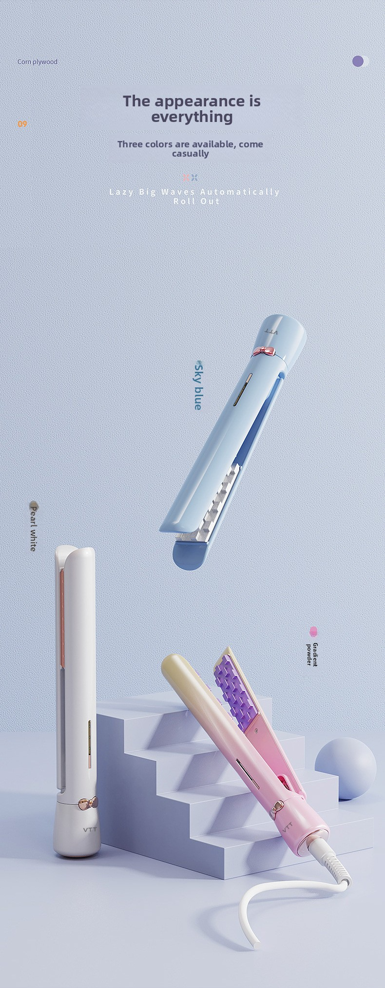 Hair Crimper & Volumizing Iron - 3-In-1 High-Top Styling Tool For Crimped Curls Straightening & Root Lifting - Heat Protectant Ceramic Plates_voghion.com