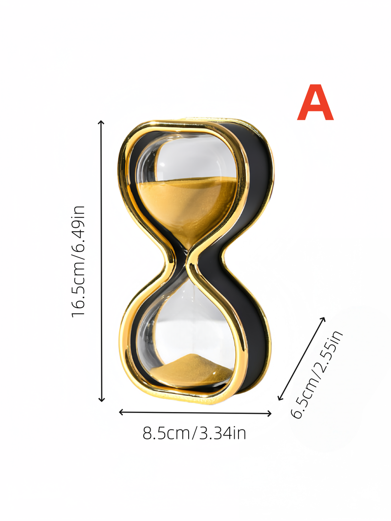 1pc Kreatives Design Glas Sanduhr Einfachen Stil Gold Und Silber Doppel Form Timer Ornament Dekoration Sanduhr_voghion.com