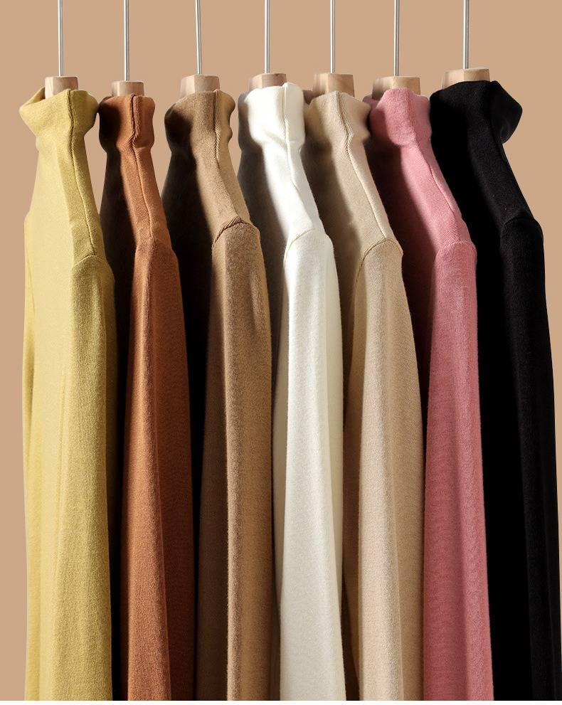 Women's Thermal Turtleneck T-Shirt Double-Sided Velvet Fleece Warm Base Layer Top For Casual & Layering_voghion.com