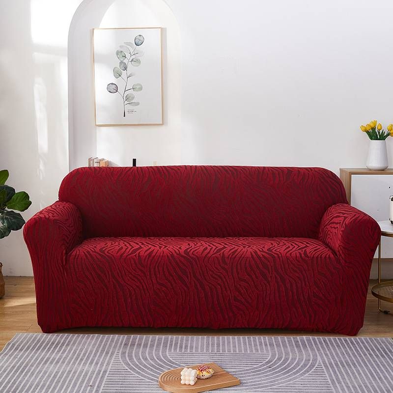 Full-Coverage Elastic Sofa Slipcover – Thickened Winter Sofa Protector For 2/3-Seater Couches, Modern Wave-Pattern Design_voghion.com